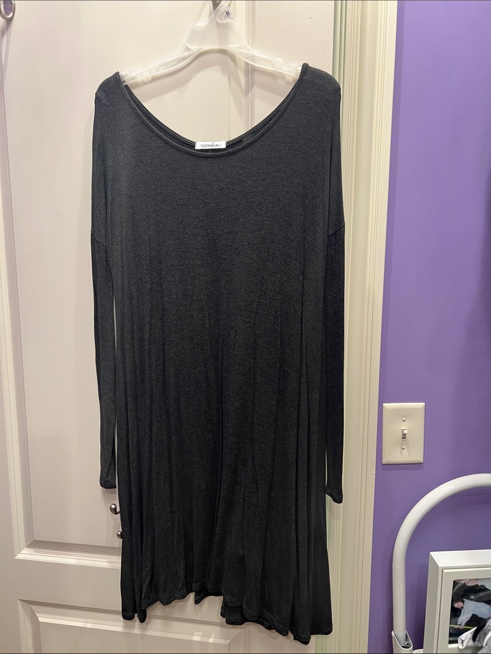 Casual Black Long Sleeve Women's Dress